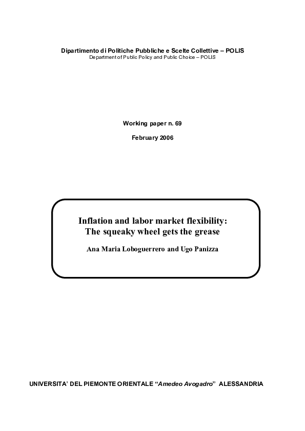 (PDF) Inflation and Labor Market Flexibility: The Squeaky Wheel Gets ...