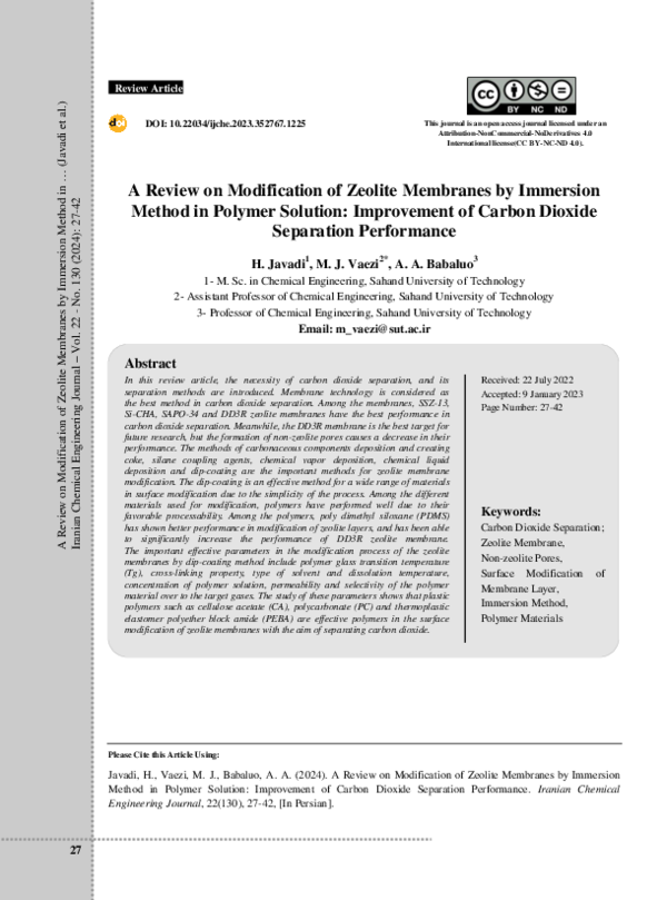 (PDF) A Review on Modification of Zeolite Membranes by Immersion Method ...