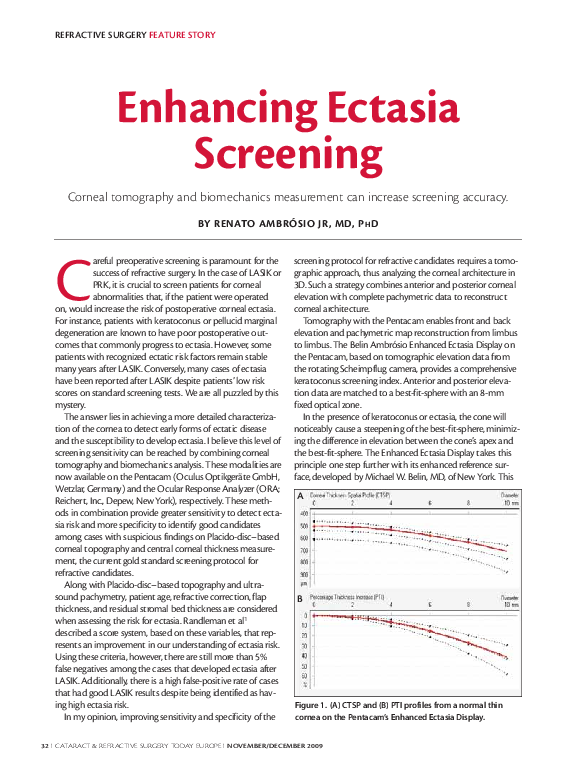 (PDF) Enhancing Ectasia Screening Corneal tomography and biomechanics ...