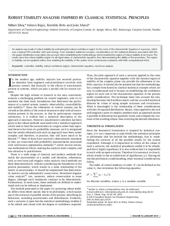 (PDF) Robust stability analysis inspired by classical statistical ...