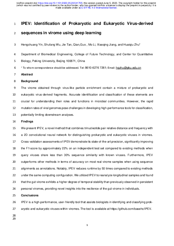 (PDF) IPEV: Identification of Prokaryotic and Eukaryotic Virus-derived ...
