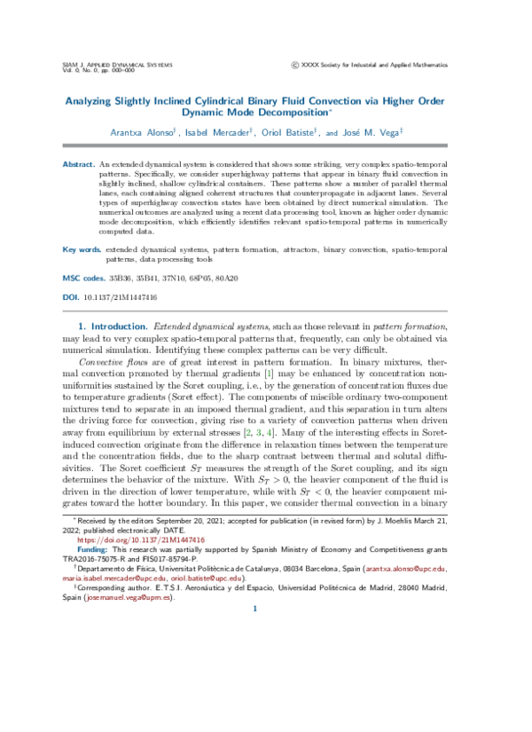 (PDF) Analyzing Slightly Inclined Cylindrical Binary Fluid Convection ...