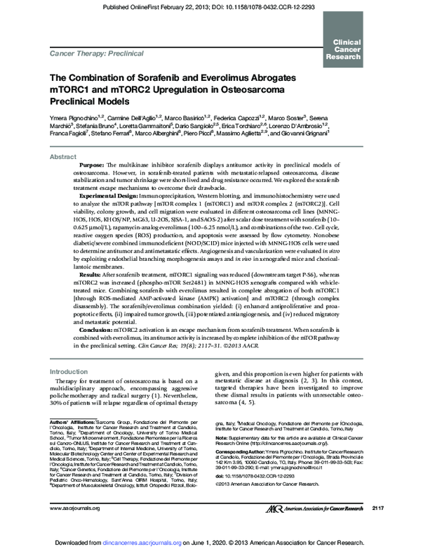 (PDF) Data from The Combination of Sorafenib and Everolimus Abrogates ...