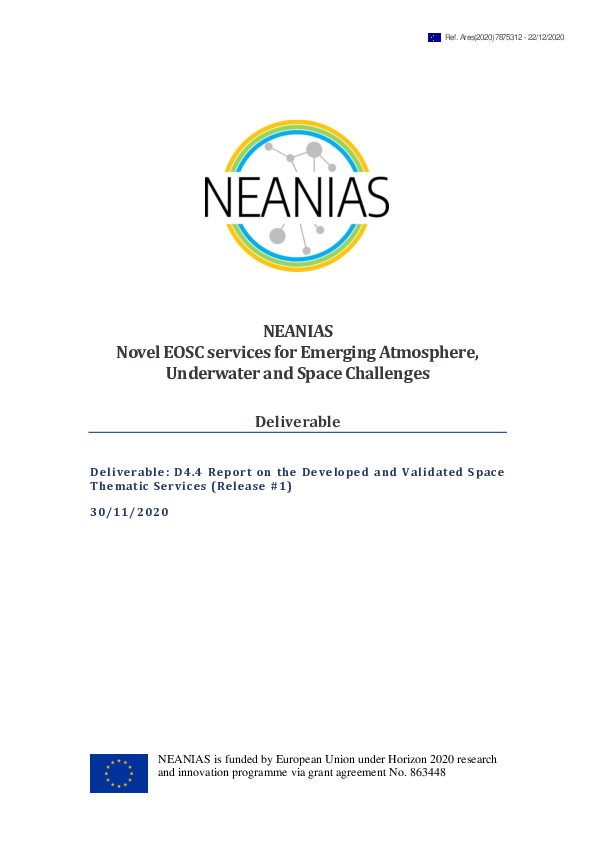 (PDF) Report on the Developed and Validated Space Thematic Services ...