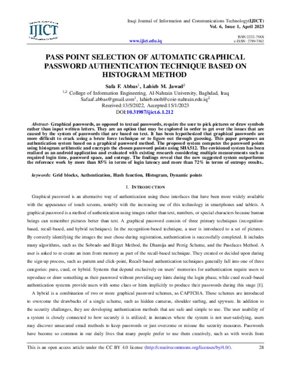 (PDF) Pass Point Selection of Automatic Graphical Password ...