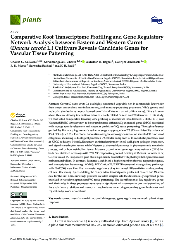 (PDF) Comparative Root Transcriptome Profiling and Gene Regulatory ...