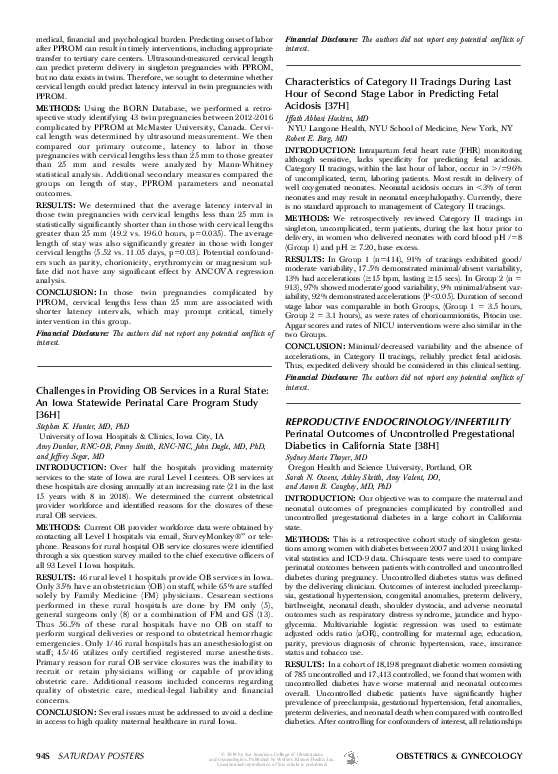 (PDF) Characteristics of Category II Tracings During Last Hour of ...