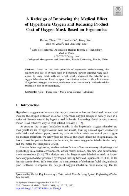 (PDF) A Redesign of Improving the Medical Effect of Hyperbaric Oxygen ...