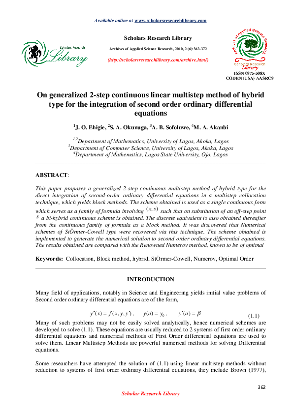 (PDF) On generalized 2-step continuous linear multistep method of ...