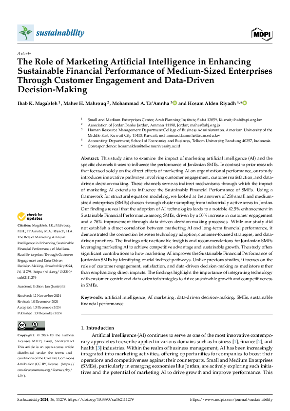 (PDF) The Role of Marketing Artificial Intelligence in Enhancing ...