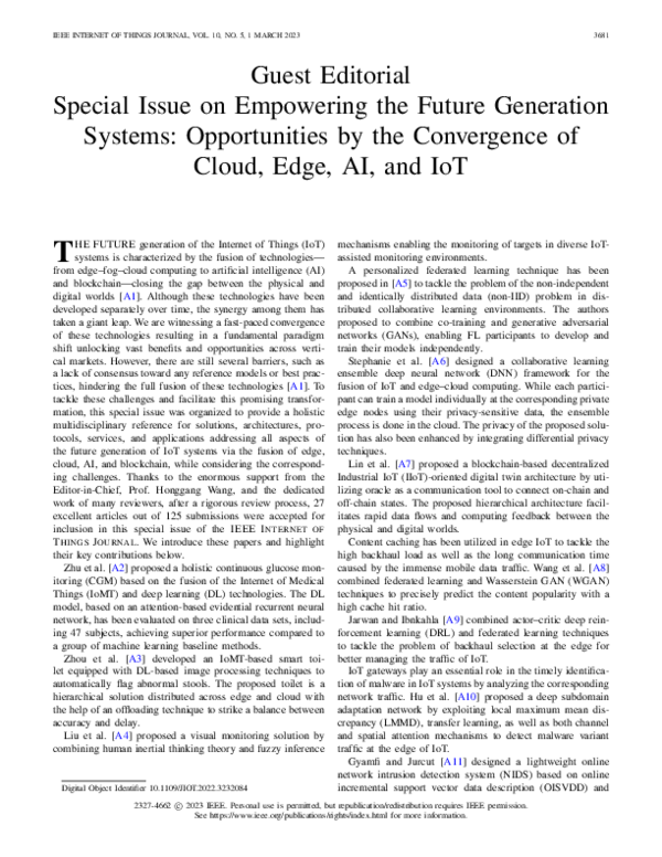 (PDF) Guest Editorial Special Issue on Empowering the Future Generation ...