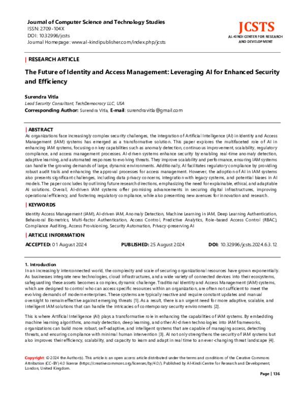 (PDF) The Future of Identity and Access Management: Leveraging AI for ...