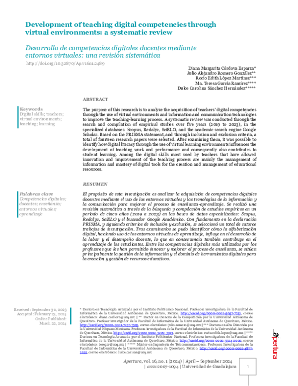(PDF) Development of teaching digital competencies through virtual ...
