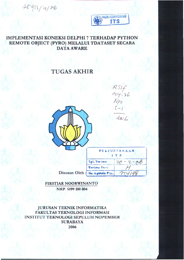 (PDF) Implementasi Koneksi Delphi 7 Terhadap Python Remote Object (PYRO ...