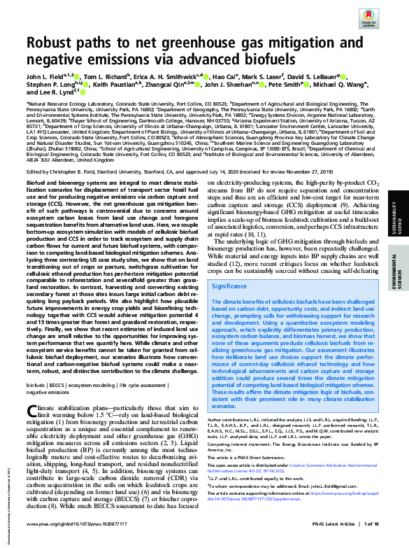(PDF) Robust paths to net greenhouse gas mitigation and negative ...