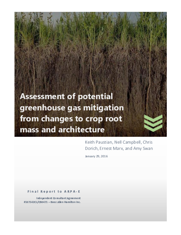 (PDF) Assessment of potential greenhouse gas mitigation from changes to ...