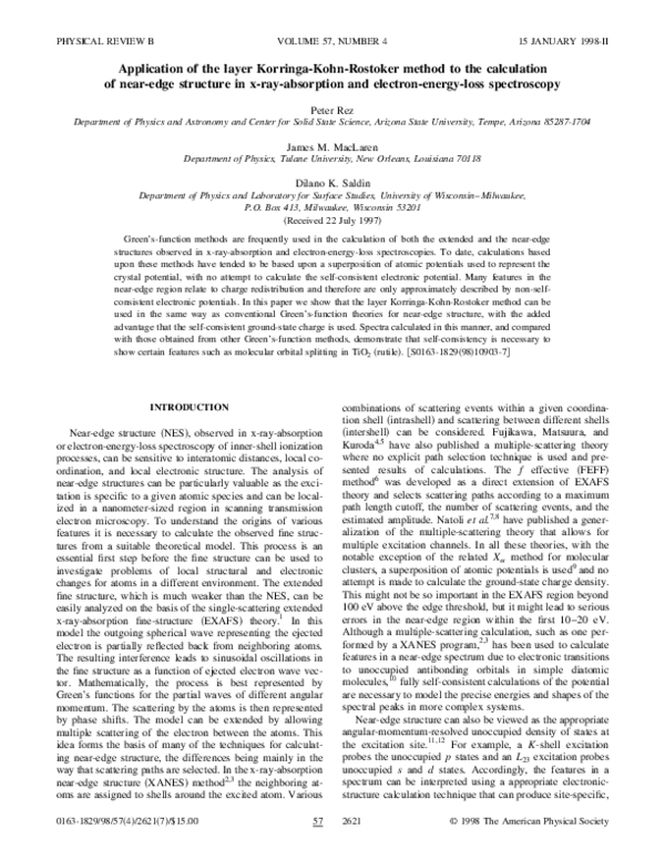 (PDF) Application of the layer Korringa-Kohn-Rostoker method to the ...