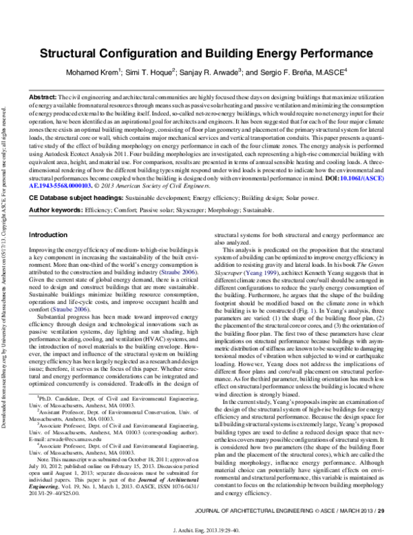 (PDF) Structural Configuration and Building Energy Performance