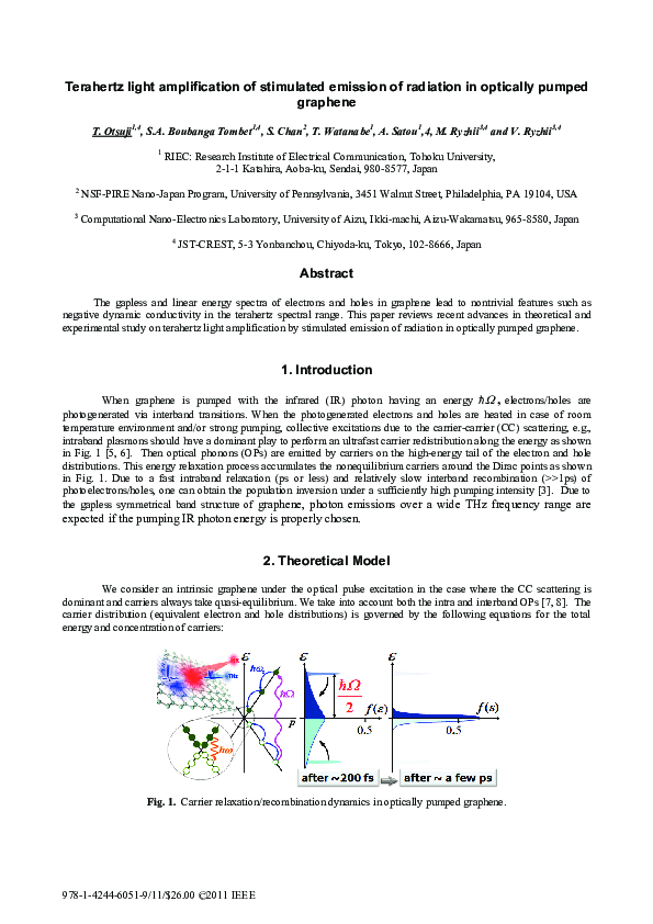 (PDF) Terahertz light amplification of stimulated emission of radiation ...