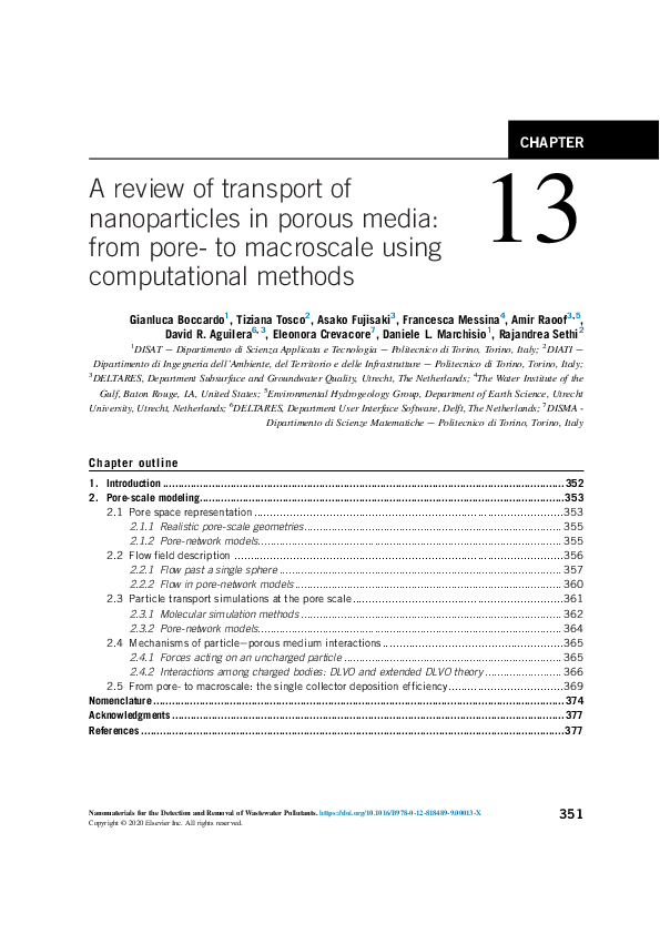 (PDF) A review of transport of nanoparticles in porous media