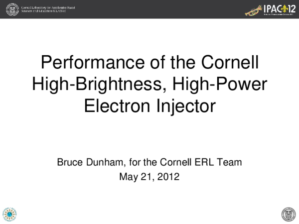 (PDF) Performance of the Cornell high-brightness, high-power electron ...