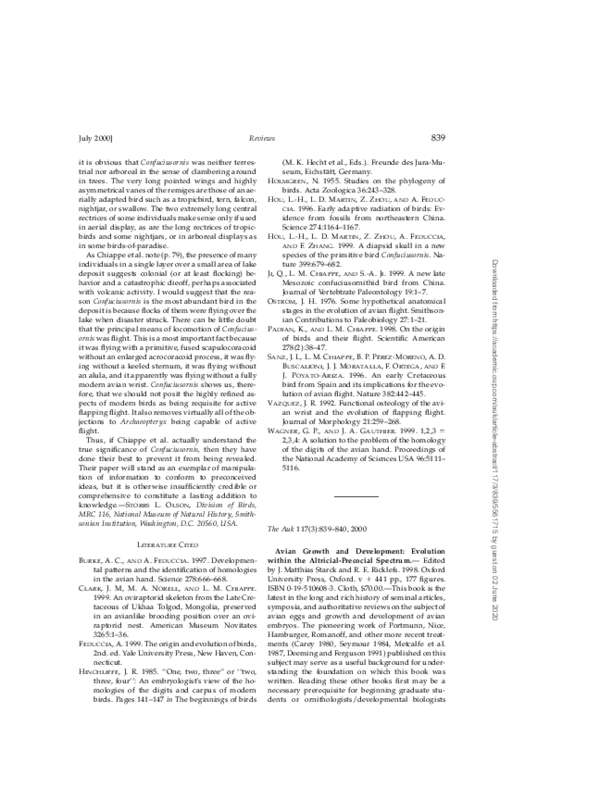 (PDF) Avian Growth and Development Evolution within the Altrical ...