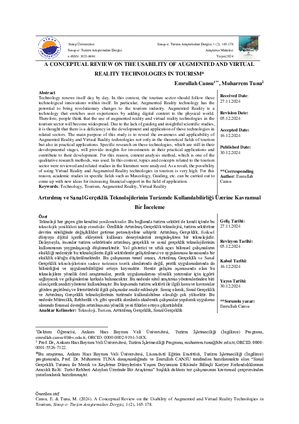 (PDF) A CONCEPTUAL REVIEW ON THE USABILITY OF AUGMENTED AND VIRTUAL ...