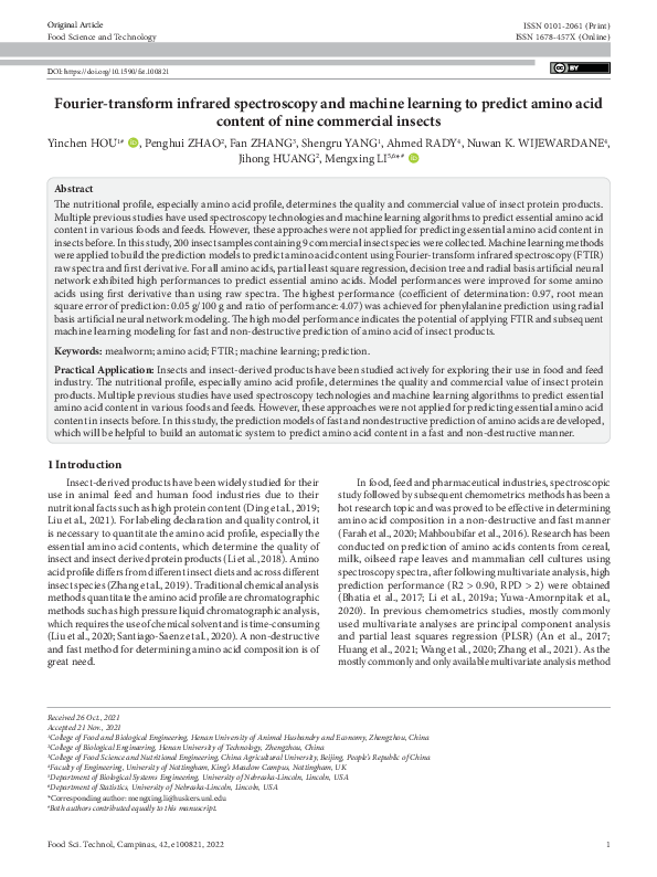 (PDF) Fourier-transform infrared spectroscopy and machine learning to ...
