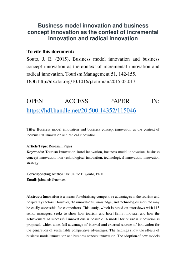 (PDF) Business model innovation and business concept innovation as the ...