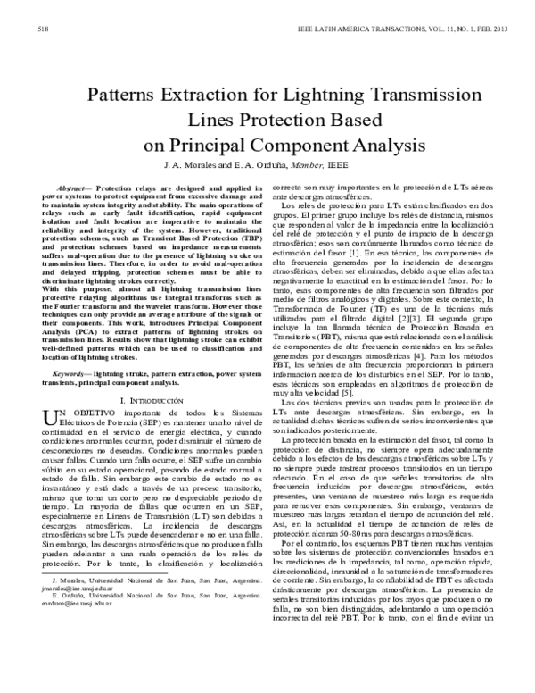 (PDF) Patterns Extraction for Lightning Transmission Lines Protection ...