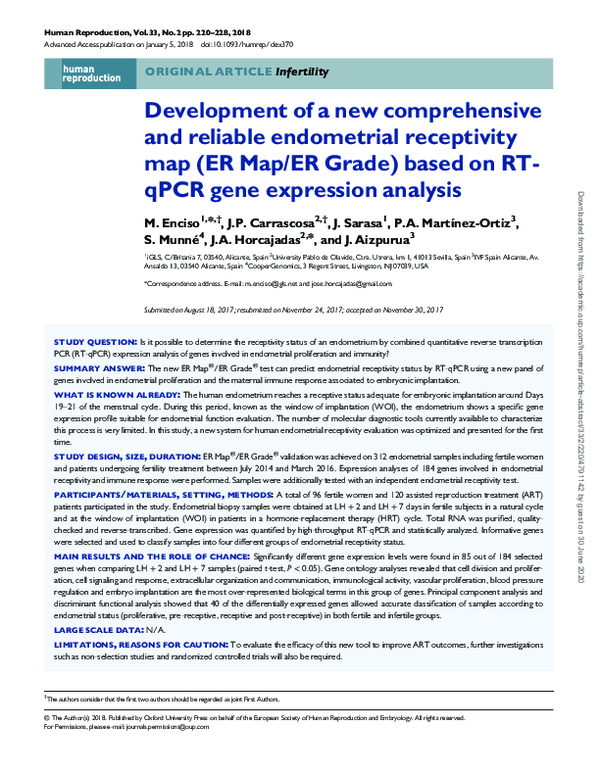 (PDF) Development of a new comprehensive and reliable endometrial ...