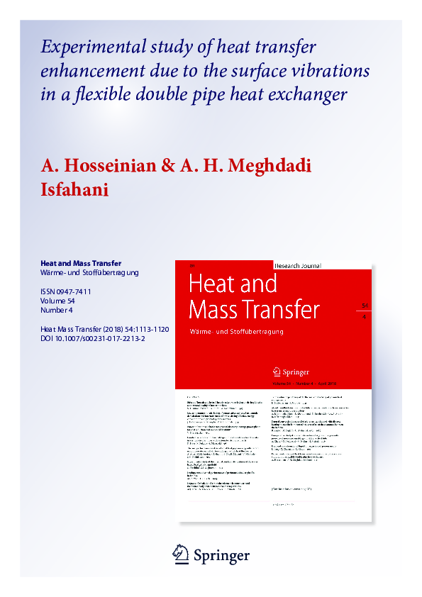 (PDF) Experimental study of heat transfer enhancement due to the ...