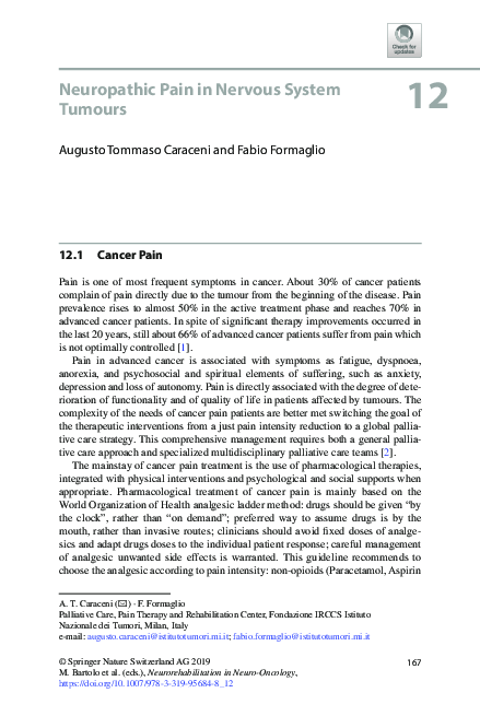 (PDF) Neuropathic Pain in Nervous System Tumours