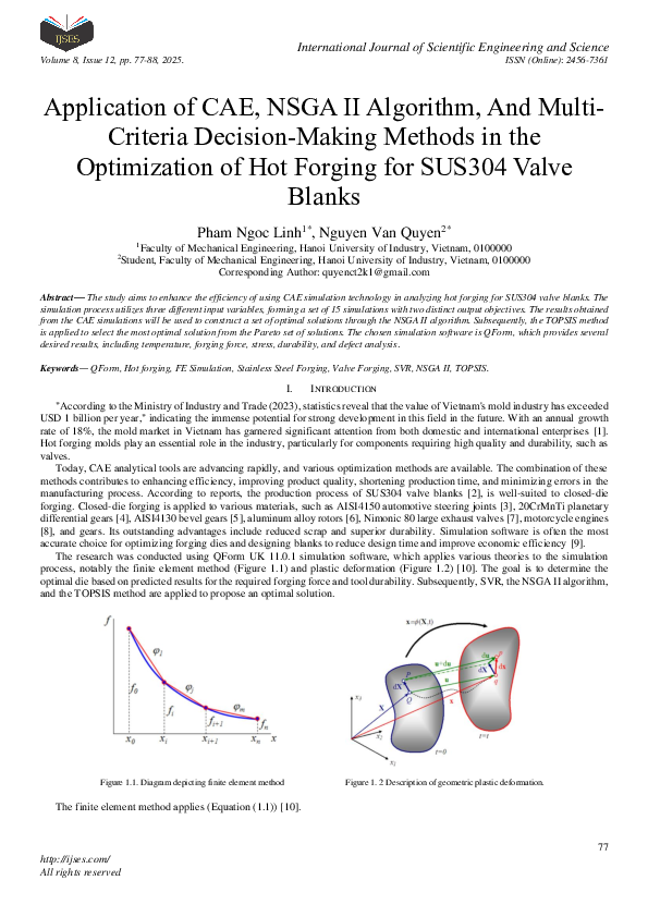 (PDF) Application of CAE, NSGA II Algorithm, And Multi-Criteria ...