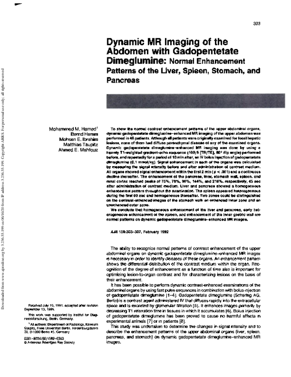 (PDF) Dynamic MR imaging of the abdomen with gadopentetate dimeglumine ...