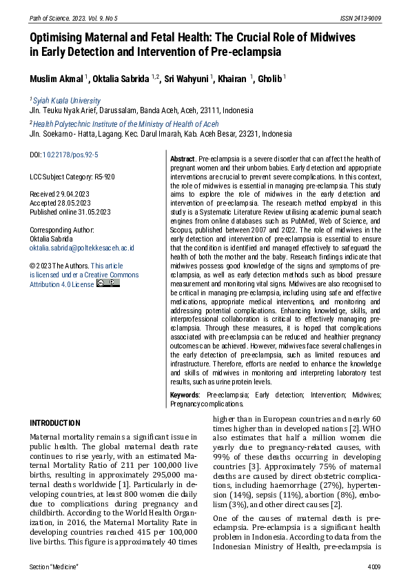 (PDF) Optimising Maternal and Fetal Health: The Crucial Role of ...