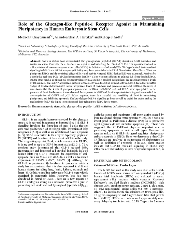 (PDF) Role of the Glucagon-like Peptide-1 Receptor Agonist in ...