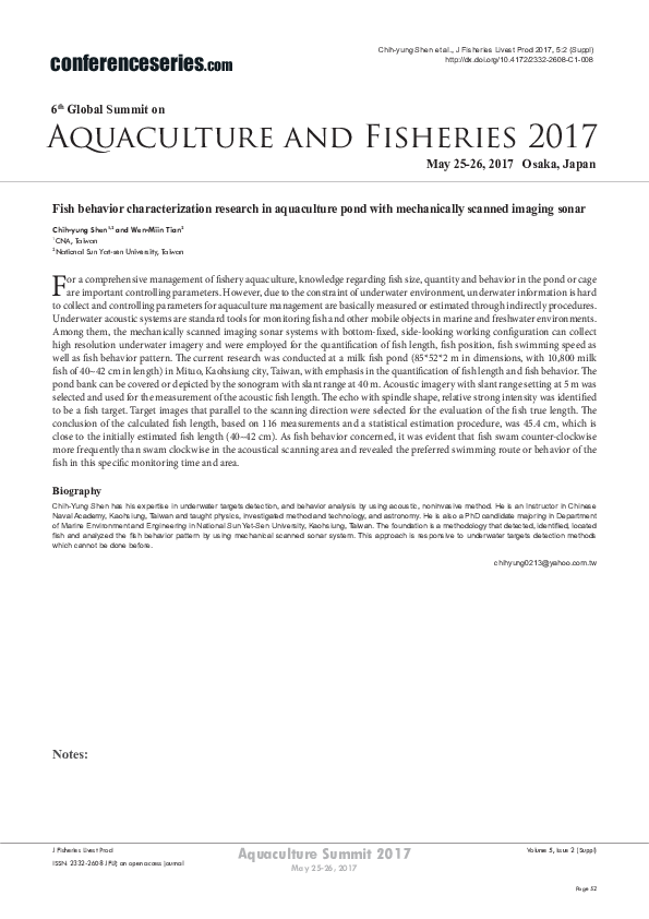 (PDF) Fish behavior characterization research in aquaculture pond with ...
