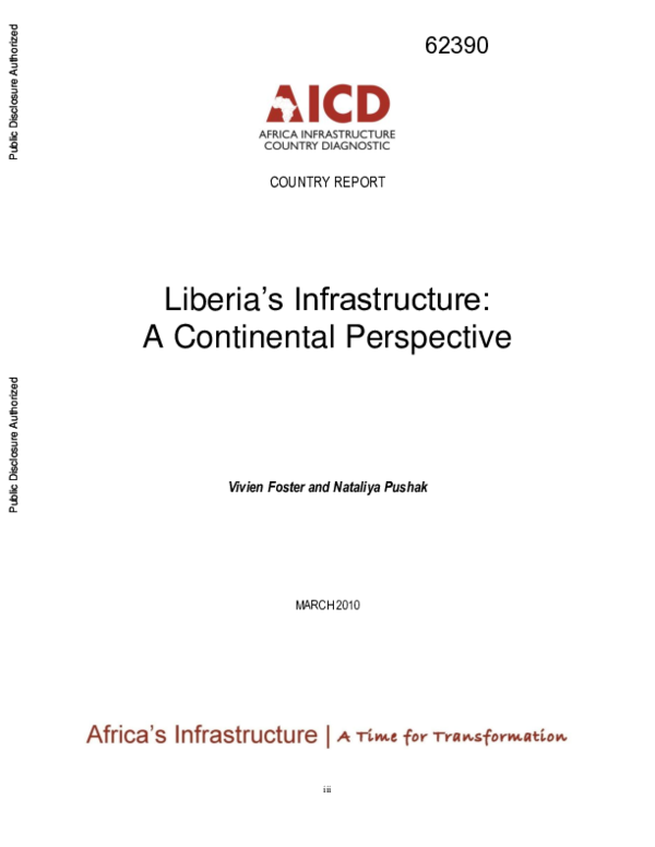 (PDF) Liberia's Infrastructure