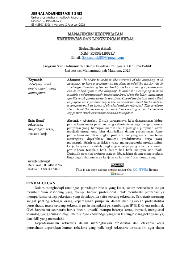 Pdf Jurnal Administrasi Bisnis