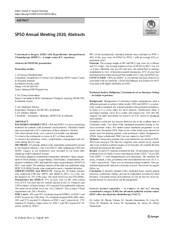 (PDF) SPSO Annual Meeting 2020, Abstracts