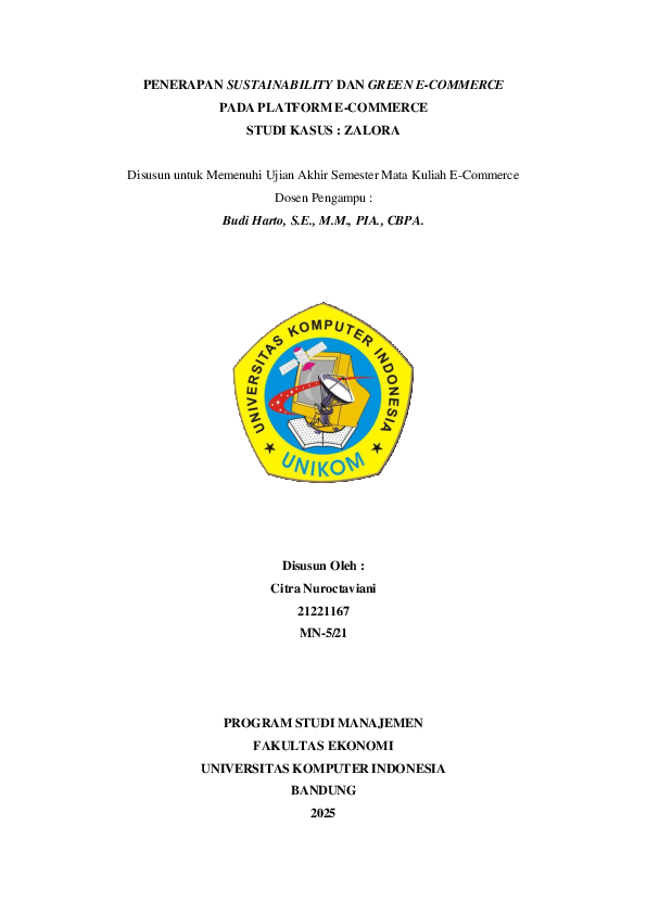(PDF) Disusun untuk Memenuhi Ujian Akhir Semester Mata Kuliah E-Commerce