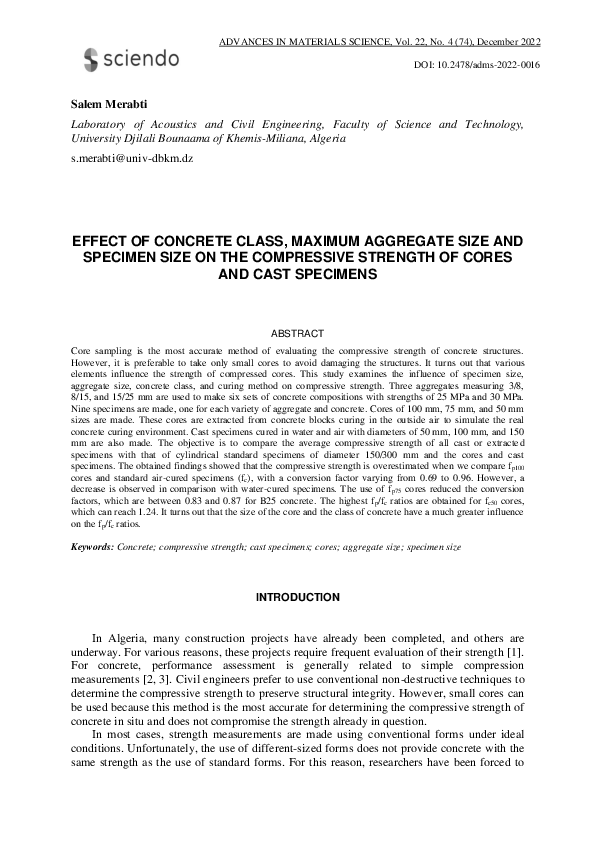(PDF) Effect of Concrete Class, Maximum Aggregate Size and Specimen ...