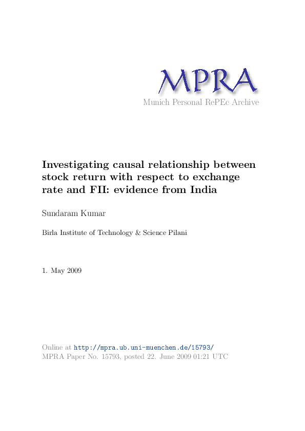 (PDF) Investigating the Causal Relationship Between Stock Market and ...