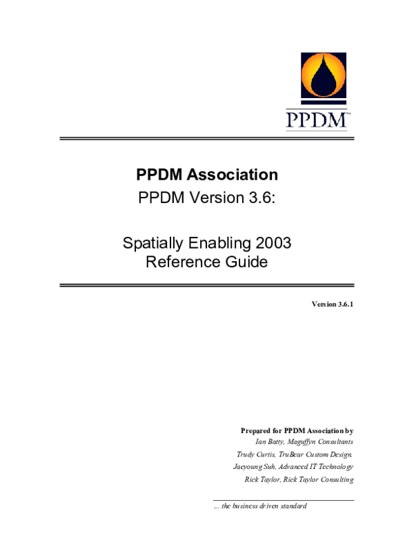(PDF) Spatially Enabling 2003 Reference Guide Version 3.6.1 Prepared ...