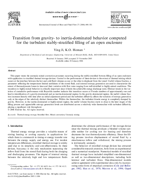(PDF) Transition from gravity- to inertia-dominated behavior computed ...
