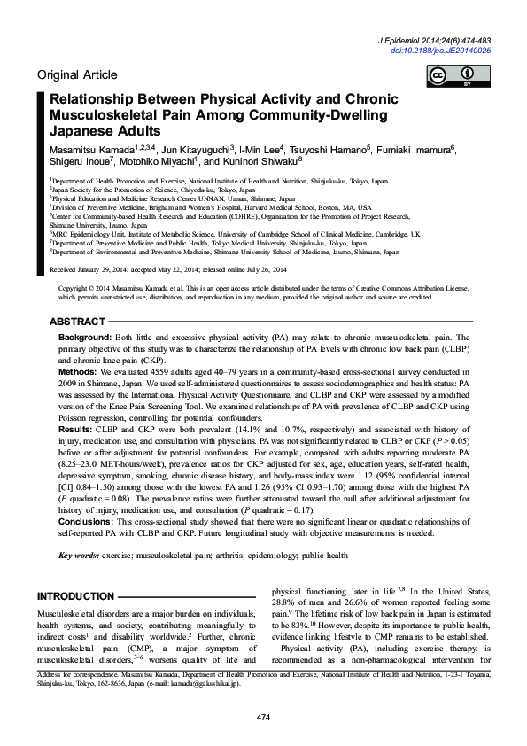 (PDF) Relationship Between Physical Activity and Chronic ...
