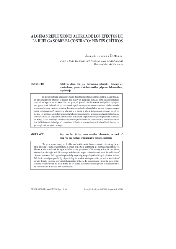 (PDF) Algunas reflexiones acerca de los efectos de la huelga sobre el ...