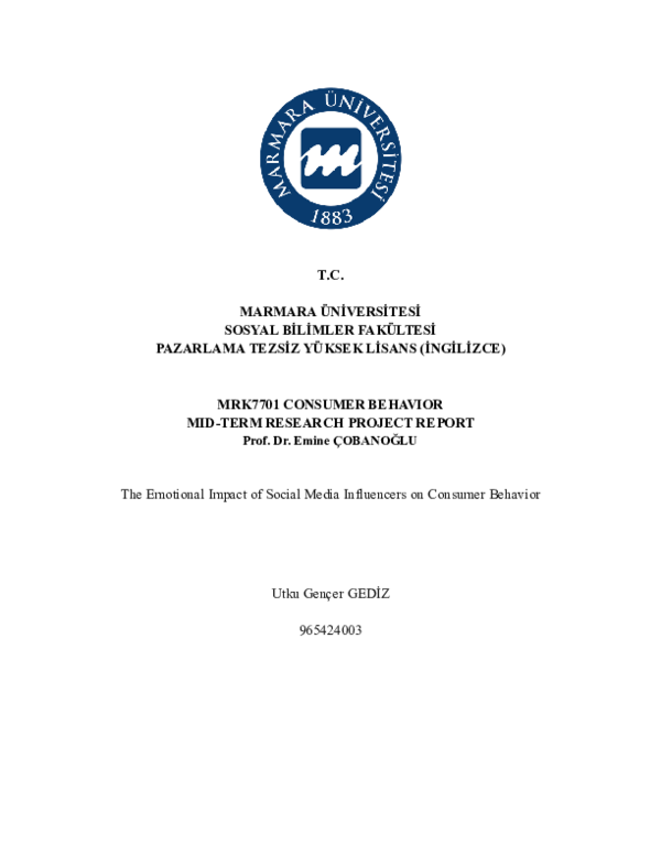 (PDF) The Emotional Impact of Social Media Influencers on Consumer Behavior
