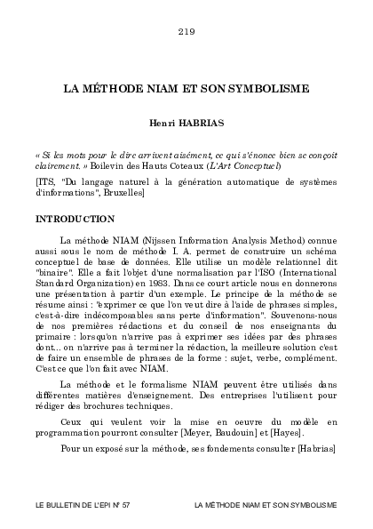 (PDF) LA MÉTHODE NIAM ET SON SYMBOLISME